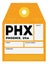 Phoenix airport luggage tag