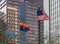 Phoenix architecture, city center flags