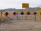 Phoenix Arizona Desert Road Closed Wide Shot