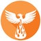 Phoenix bird flat icon vector illustration