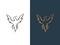 Phoenix bird lineal art minimalist vector logo