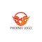 Phoenix circle logo concept.. illustration in vector format