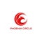 Phoenix circle logo vector design