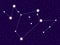 Phoenix constellation . Starry night sky. Zodiac sign. Cluster of stars and galaxies. Deep space. Vector