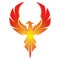 Phoenix Eagle Logo Red Gradation