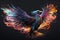 Phoenix Fantastic Bird with Vibrant Colors of the Feathers and majestic look. Ai generated