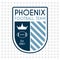 phoenix football team badge. Vector illustration decorative design