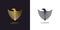 Phoenix Gold shield logo stylized golden flying bird
