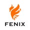 Phoenix logo vector. Fenix logo design. Fire bird