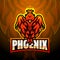 Phoenix mascot esport logo design