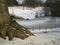 Phoenix Park Dublin, Ireland in the snow trees, frozen lake