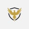 Phoenix shield icon, eagle shield logo, secure icon