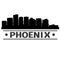 Phoenix Skyline City Icon Vector Art Design