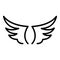 Phoenix wings icon, outline style