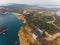 Phomthep or Promthep cave icon of Phuket, Thailand. Aerial view from drone camera of Phromthep cave view point at Phuket