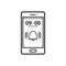 Phone alarm icon. Vector illustration decorative design