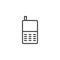 Phone with antenna outline icon