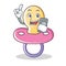 With phone baby pacifier character cartoon