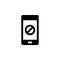 Phone, block vector icon. Simple element illustration from UI concept.  Mobile concept vector illustration. Phone, block vector