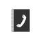 Phone book icon isolated. Address book. Telephone directory