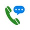 Phone call button, chat icon, communication sign, speech bubble, conversation - vector