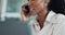 Phone call, contact and business woman closeup in office with negotiation and conversation. African female professional