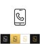 Phone call glyphs or telephone ringtone vector icon