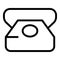 Phone call icon outline vector. Sos emergency