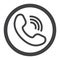 Phone Call line icon, contact us and website