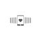 Phone call, vibration, heart icon. Simple glyph, flat vector of valentines day, love icons for UI and UX, website or mobile