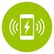 Phone charging point vector icon