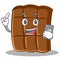 With phone chocolate character cartoon style