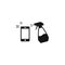 Phone Cleaning black isolated vector icon.