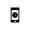 Phone, clock, time vector icon. Simple element illustration from UI concept.  Mobile concept vector illustration. Phone, clock,