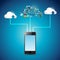 Phone cloud computing icon network illustration