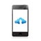 Phone. cloud upload and arrow illustration