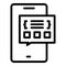 Phone code api icon outline vector. Service system