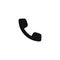 Phone or contact simple black isolated vector icon.