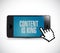 phone, content is king sign concept