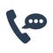 Phone conversation icon on white background.