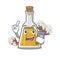 With phone cottonseed oil in a mascot bottle