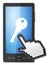 Phone cursor and key symbol