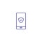 Phone data encryption privacy line icon. Password security technology