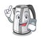 With phone electric stainless steel kettle on character