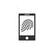 Phone finger scanner icon. Element of internet security icon for mobile concept and web apps. Detailed Phone finger scanner icon c