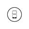 phone finger scanning Authentication Icon in circle