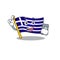 With phone flag greece isolated in the character
