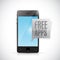 Phone free apps message illustration design