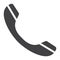 Phone glyph icon, web and mobile, contact sign