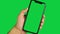 Phone green screen, chroma key of smartphone, mobile phone green screen